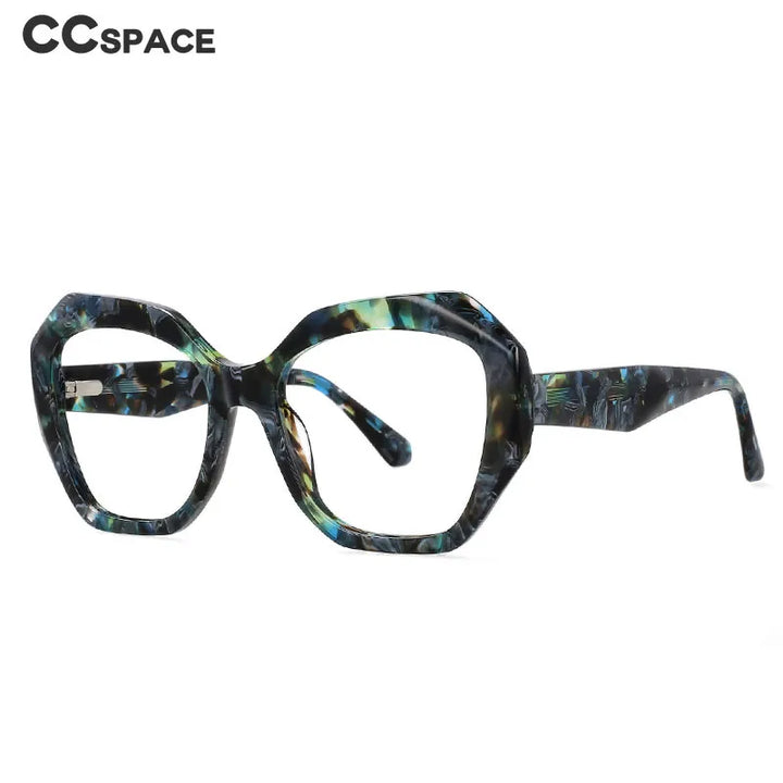 CCspace Women's Full Rim Oversized Square Acetate Hyperopic Reading Glasses R56958 Reading Glasses CCspace