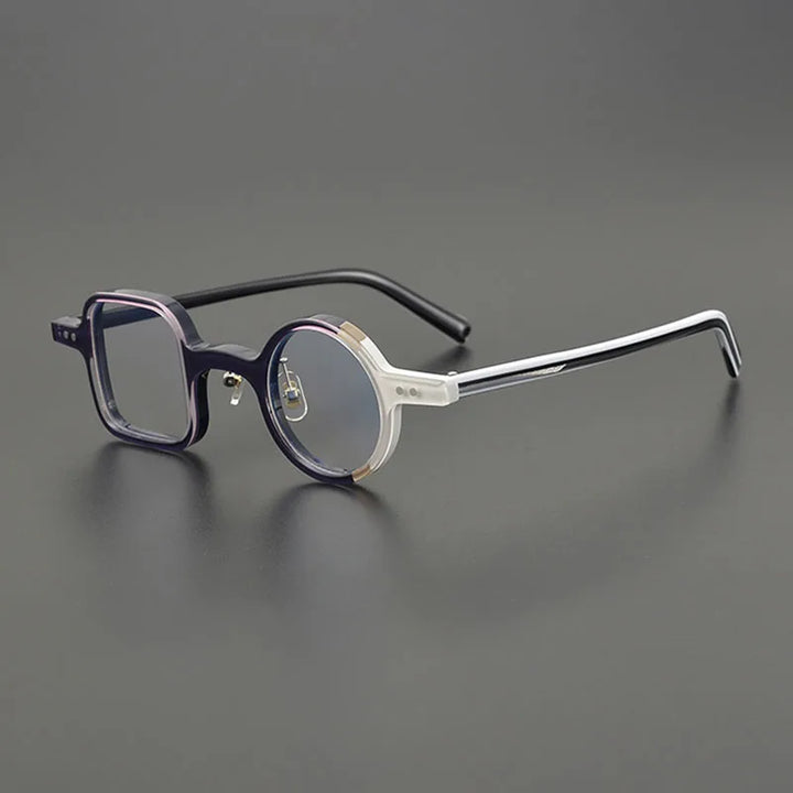 Nobler Unisex Full Rim Irregular Square Round Acetate Eyeglasses H057 Full Rim Nobler C3