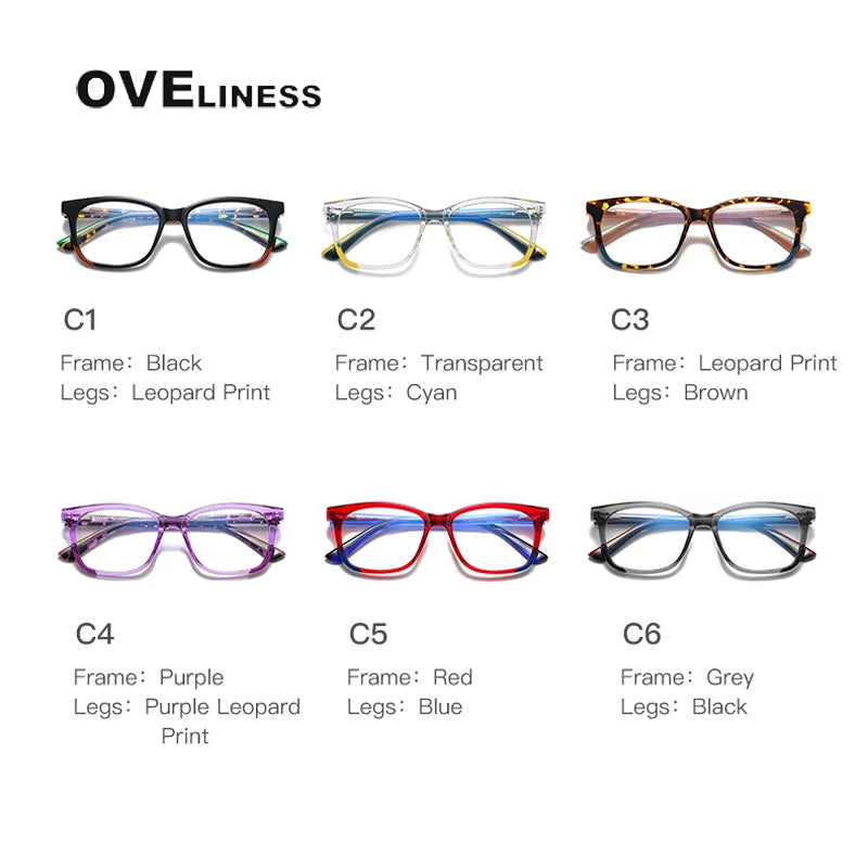 Oveliness Youth Unisex Full Rim Square Tr 90 Titanium Eyeglasses 20206 Full Rim Oveliness