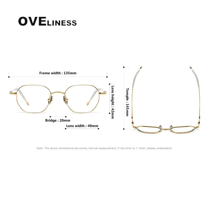 Oveliness Women's Full Rim Oval Square Titanium Eyeglasses 61135