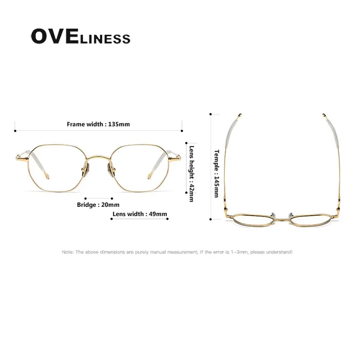 Oveliness Women's Full Rim Oval Square Titanium Eyeglasses 61135