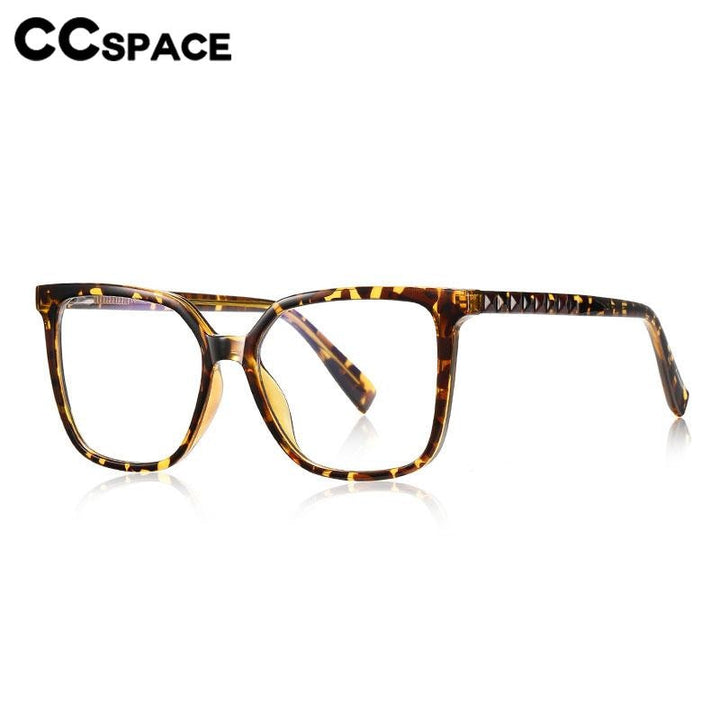 CCspace Unisex Full Rim Square Cat Eye Tr 90 Titanium Eyeglasses 56801 Full Rim CCspace