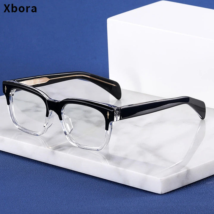 Xbora Unisex Full Rim Square Thick Tr 90 CP Eyeglasses  82194