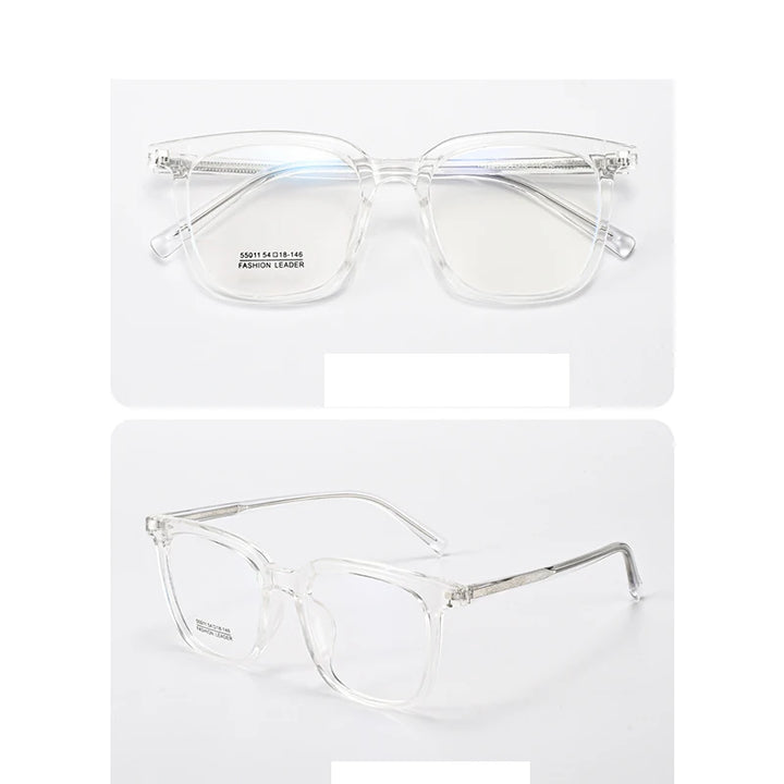 Xbora Unisex Full Rim Square Tr 90 Titanium Eyeglasses 55011