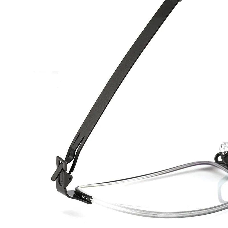 Bclear Unisex Semi Rim Square Titanium Eyeglasses Bsf1983 Semi Rim Bclear