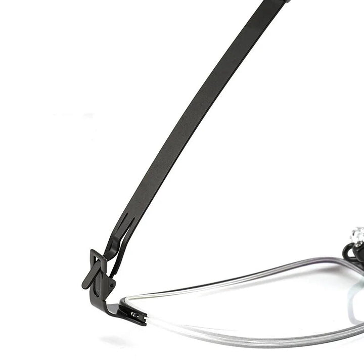 Bclear Unisex Semi Rim Square Titanium Eyeglasses Bsf1983 Semi Rim Bclear