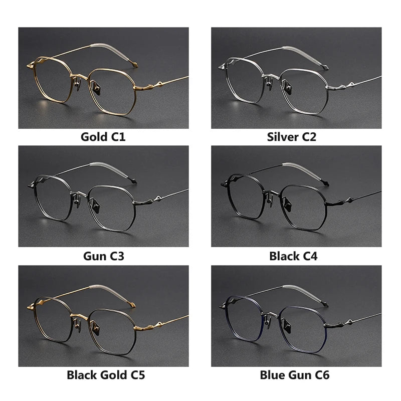 Oveliness Unisex Full Rim Polygon Titanium Eyeglasses 4220 Full Rim Oveliness