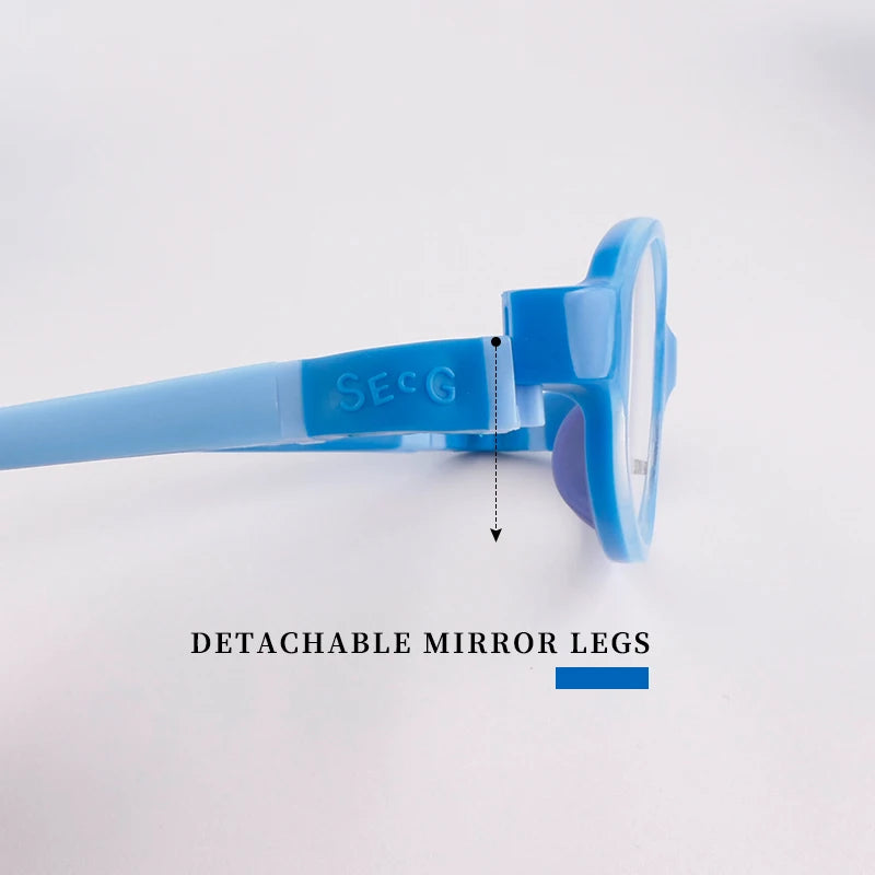 Secg Unisex Children's Full Rim Oval Tr 90 Silicone Eyeglasses 193101 Full Rim Secg