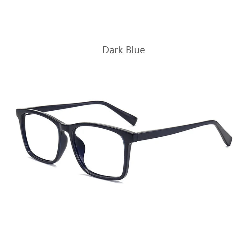 Hdcrafter Men's Full Rim Square Tr 90 Titanium Eyeglasses 59242