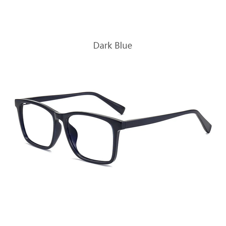 Hdcrafter Men's Full Rim Square Tr 90 Titanium Eyeglasses 59242