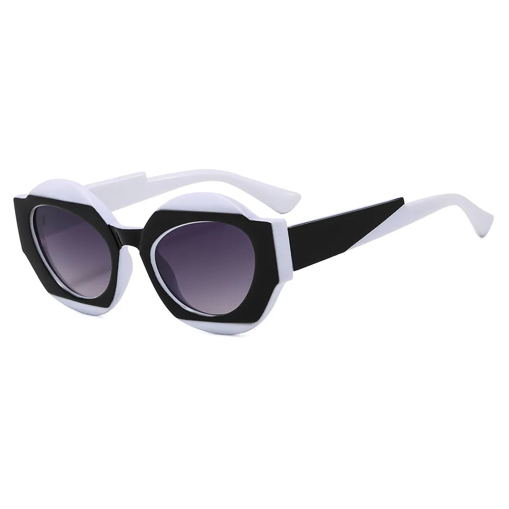 CCspace Unisex Full Rim Oval Resin Eyeglasses 56864 Full Rim CCspace C5WhiteGrey