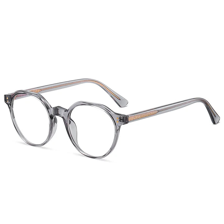 Kocolior Unisex Full Rim Flat Top Oval Acetate Hyperopic Reading Glasses 2084 Reading Glasses Kocolior Gray 0 