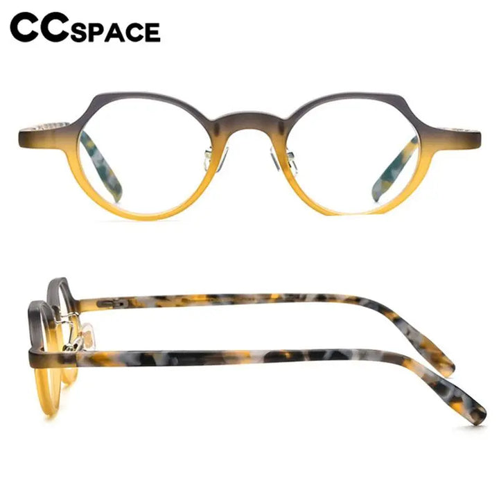 CCspace Unisex Full Rim Cat Eye Acetate Eyeglasses 56886 Full Rim CCspace