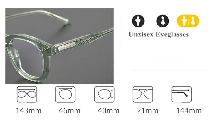 Aimee Unisex Full Rim Square Thick Acetate Eyeglasses14322