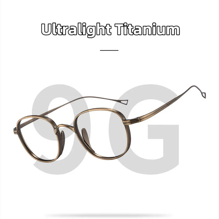 Kocolior Unisex Full Rim Round Titanium Hyperopic Reading Glasses 8016 Reading Glasses Kocolior