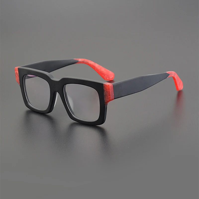 Nobler Unisex Full Rim Thick Square Acetate Eyeglasses 19288 Full Rim Nobler WHITE