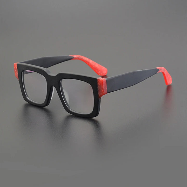 Nobler Unisex Full Rim Thick Square Acetate Eyeglasses 19288 Full Rim Nobler WHITE