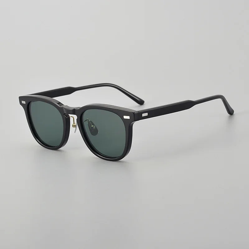 Black Mask Unisex Full Rim Square Acetate Polarized Sunglasses 8153 Sunglasses Black Mask Black As Shown