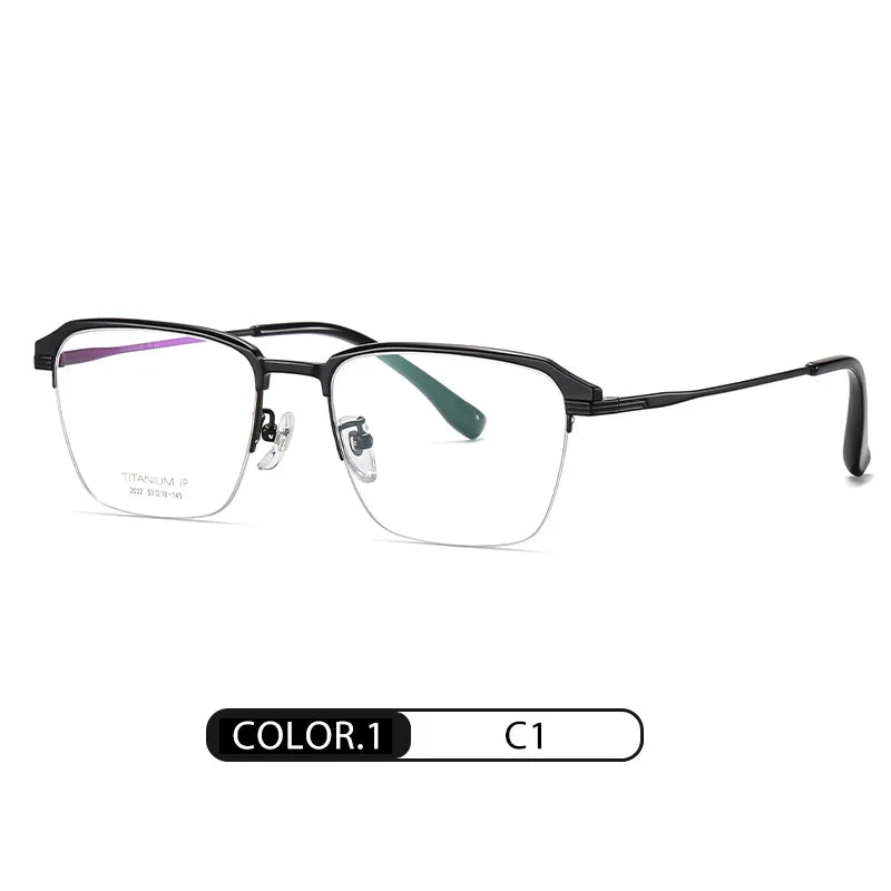Hotochkin Mens Semi Rim Square Titanium Yj2032 Semi Rim Hotochki C1