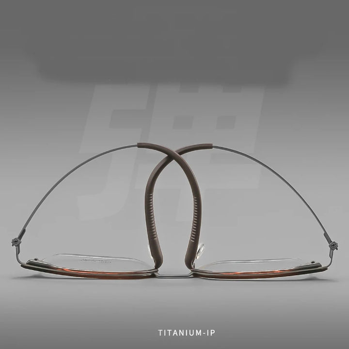 Reven Jate Unisex Full Rim Browline Square Titanium Eyeglasses 2606 Full Rim Reven Jate