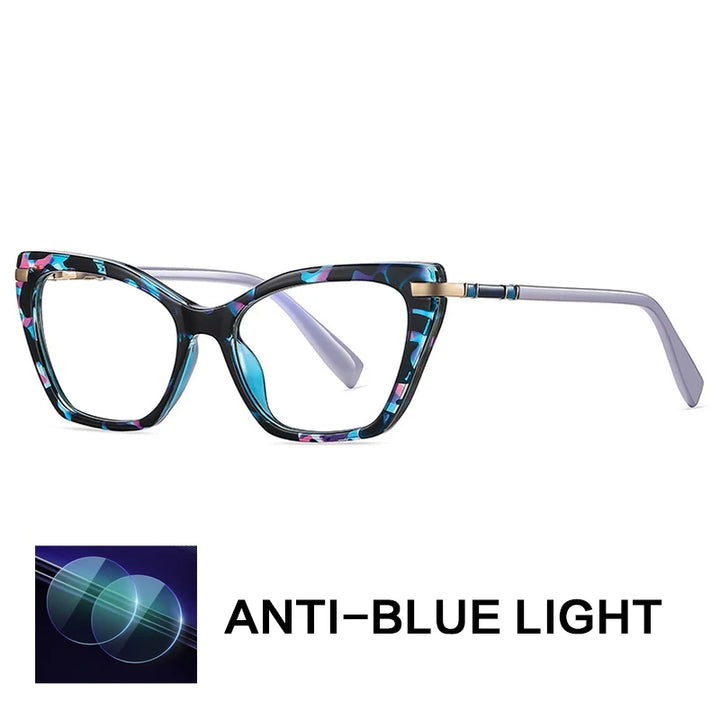 Gatenac Women's Full Rim Butterfly Tr 90 Titanium Reading Glasses G2104