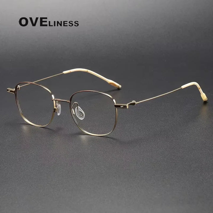 Oveliness Women's Full Rim Polygon Square Titanium Eyeglasses 202034