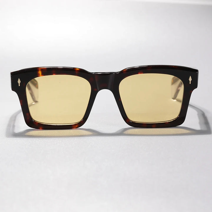 Hewei Unisex Full Rim Square Acetate Sunglasses 0023 Sunglasses Hewei   
