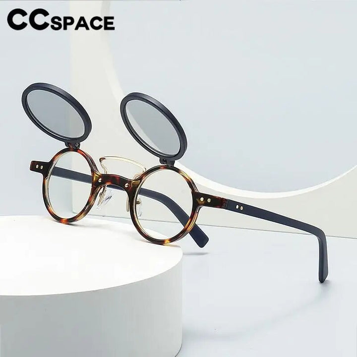 CCSpace Unisex Full Rim Small Round Tr 90 Hyoperopic Reading Glasses R57037 Reading Glasses CCspace   