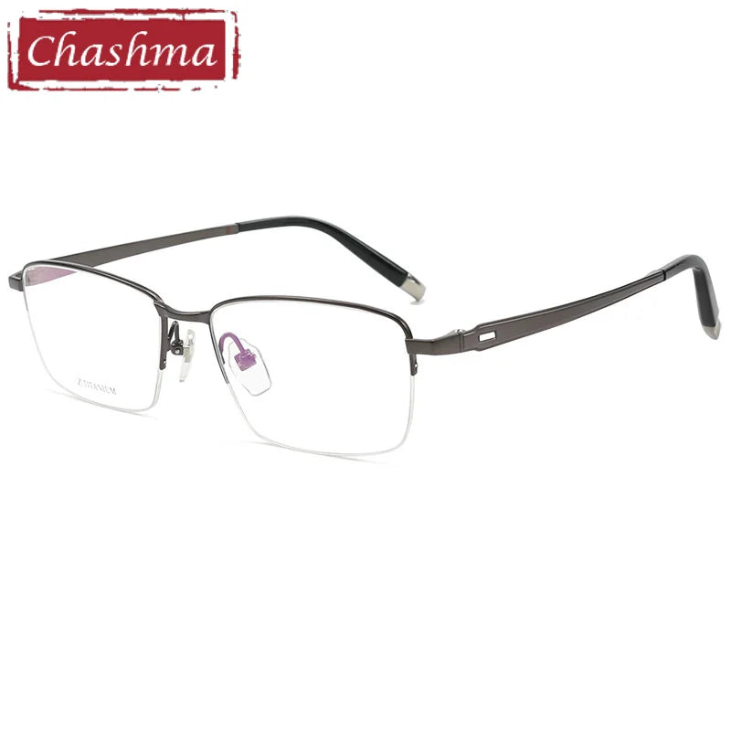 Chashma Ottica Men's Semi Rim Square Titanium Eyeglasses 427022