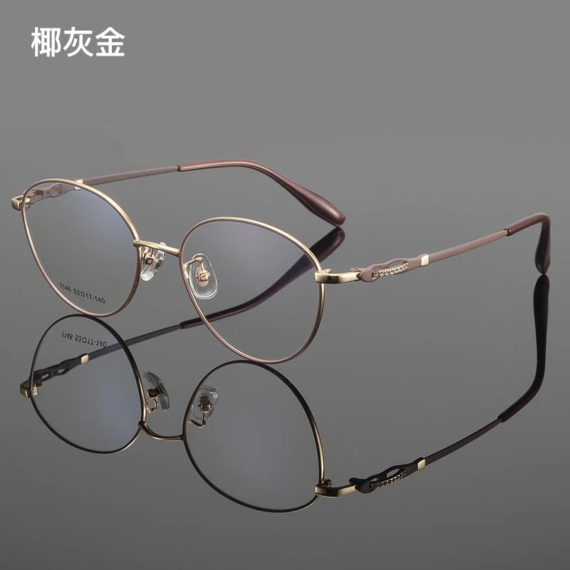 Bclear Women's Full Rim Oval Round Alloy Eyeglasses 61146