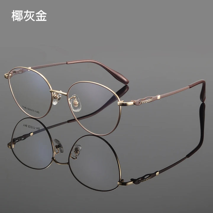 Bclear Women's Full Rim Oval Round Alloy Eyeglasses 61146