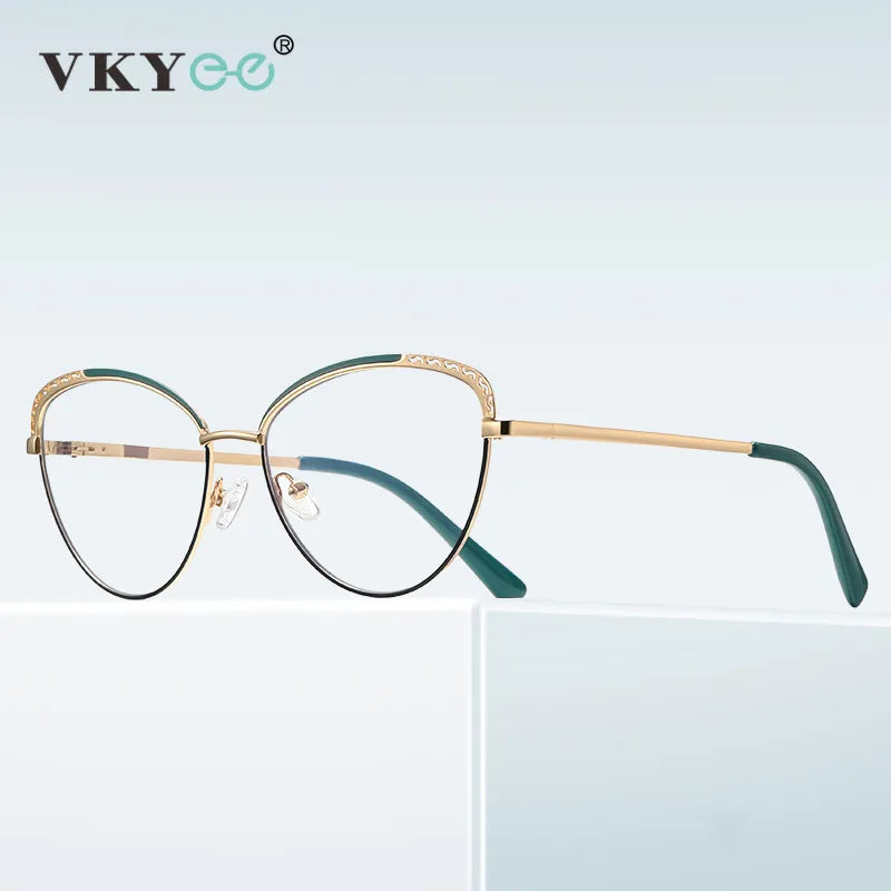 Vicky Unisex Full Rim Tr 90 Stainless Steel Butterfly Reading Glasses 3111 Reading Glasses Vicky
