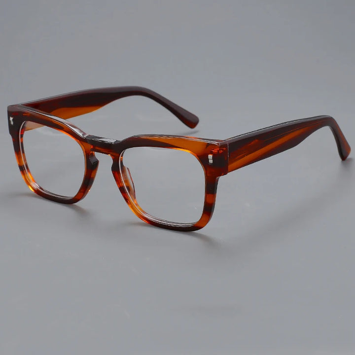 CCspace Unisex Full Rim Square Cat Eye Acetate Eyeglasses 57232 Full Rim CCspace C2Bean