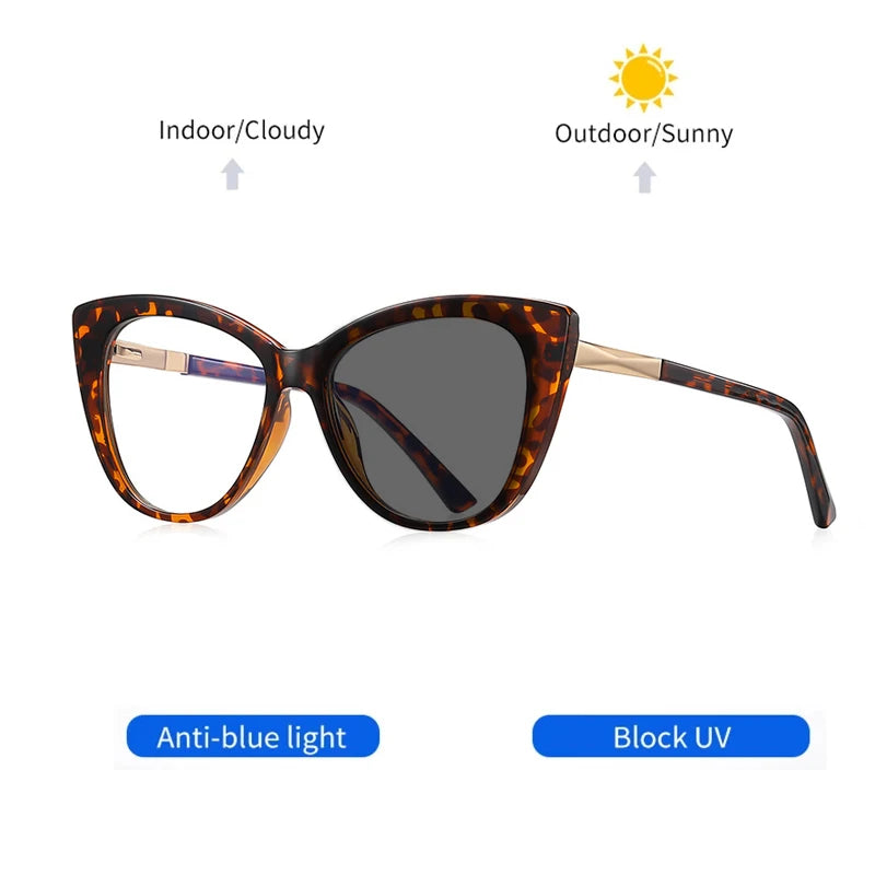 Kocolior Unisex Full Rim Cat Eye Alloy Acetate Hyperopic Reading Glasses 2097 Reading Glasses Kocolior