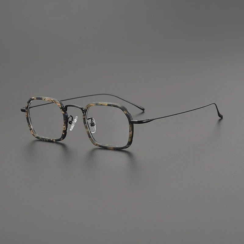 Gatenac Women's Full Rim Square Titanium Acetate Eyeglasses G85894