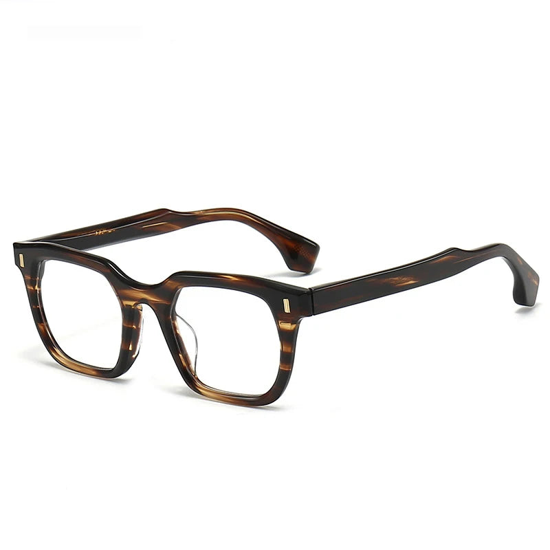 Black Mask Unisex Full Rim Square Thick Acetate Eyeglasses 63475