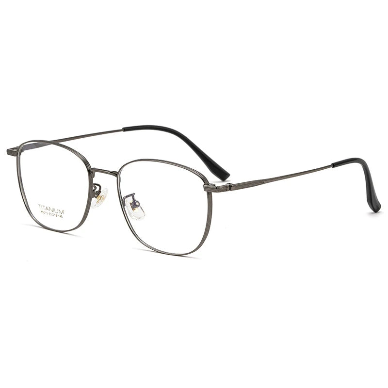 Gmei Women's Full Rim Square Titanium Eyeglasses 5013 Full Rim Gmei Optical Grey