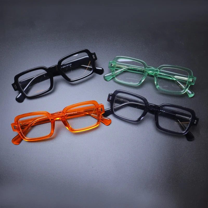 Gatenac Unisex Full Rim Square Acetate Eyeglasses Gxyj-1179 Full Rim Gatenac