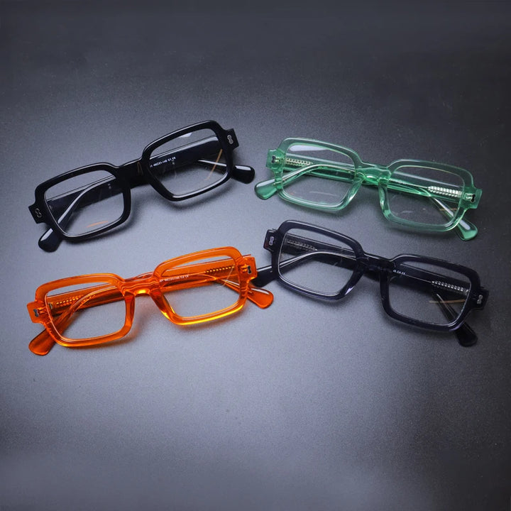 Gatenac Unisex Full Rim Square Acetate Eyeglasses Gxyj-1179 Full Rim Gatenac