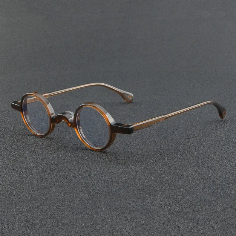 CCspace Unisex Full Rim Small Round Acetate Eyeglasses 56935 Full Rim CCspace C3Tea