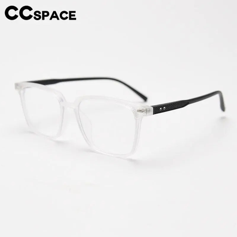 CCspace Unisex Full Rim Square Tr 90 Titanium Eyeglasses 56902 Full Rim CCspace