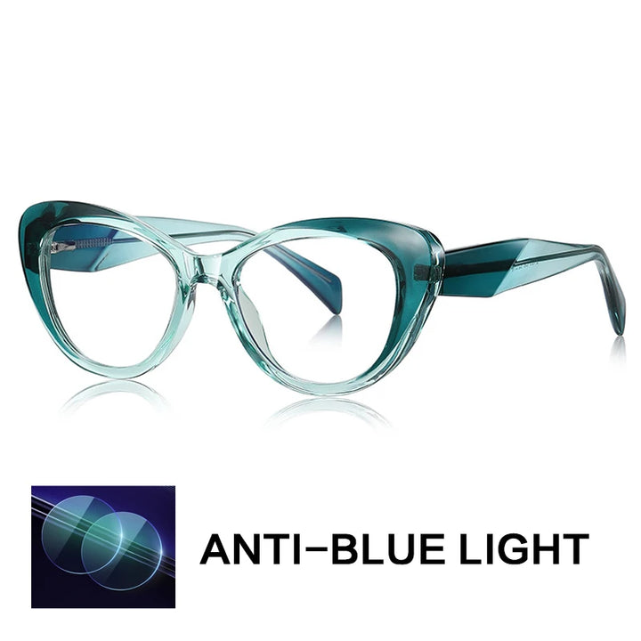 Gatenac Women's Full Rim Cat Eye Tr 90 Titanium Reading Glasses Gx2165