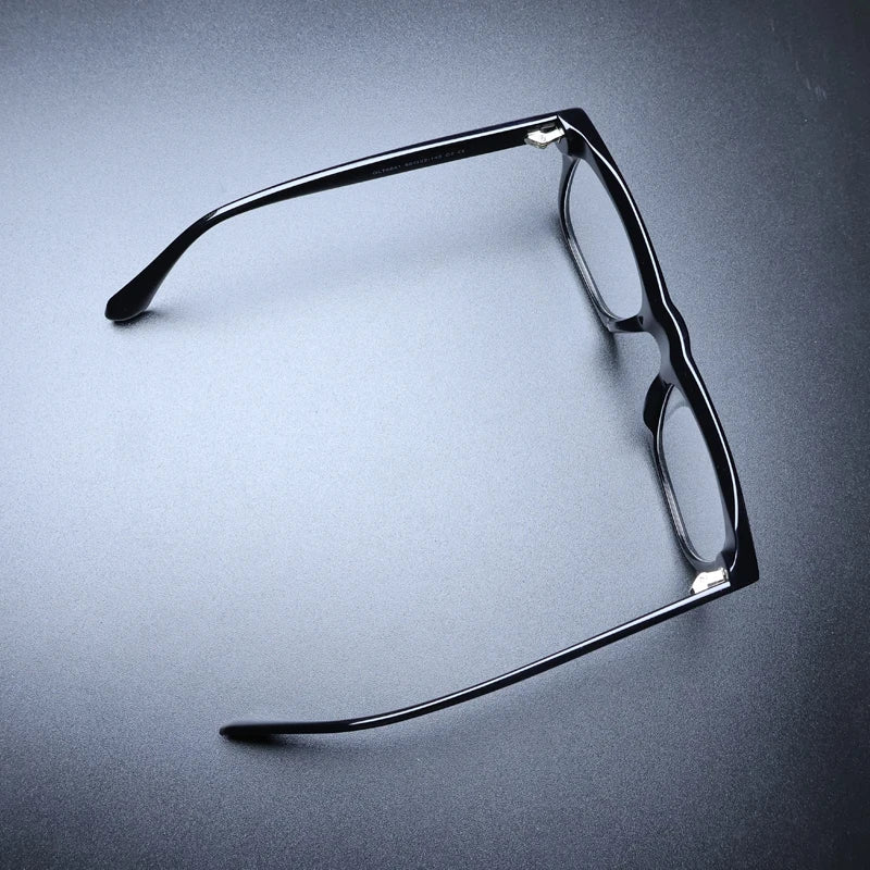 Gatenac Unisex Full Rim Big Square Acetate Eyeglasses Gxyj1230 Full Rim Gatenac