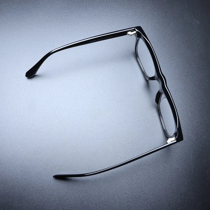 Gatenac Unisex Full Rim Big Square Acetate Eyeglasses Gxyj1230 Full Rim Gatenac