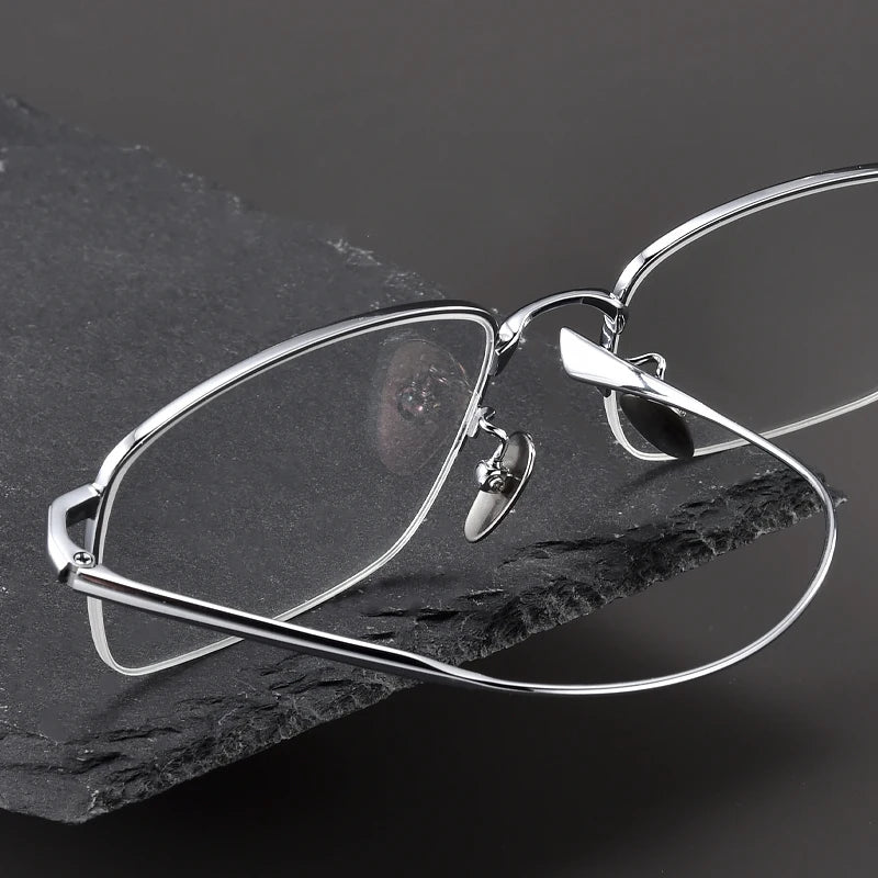 Muzz Unisex Semi Rim Square IP Titanium Eyeglasses 1907 Semi Rim Muzz