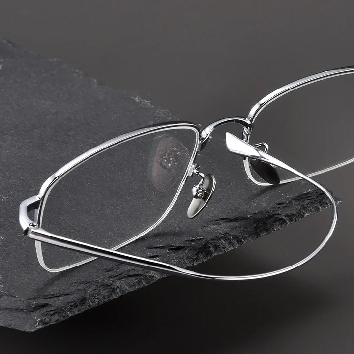 Muzz Unisex Semi Rim Square IP Titanium Eyeglasses 1907 Semi Rim Muzz