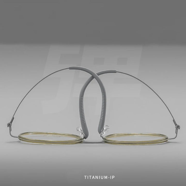 Reven Jate Unisex Full Rim Round Titanium Eyeglasses 2608 Full Rim Reven Jate