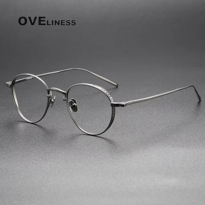 Oveliness Women's Full Rim Round Oval Titanium Eyeglasses 23096