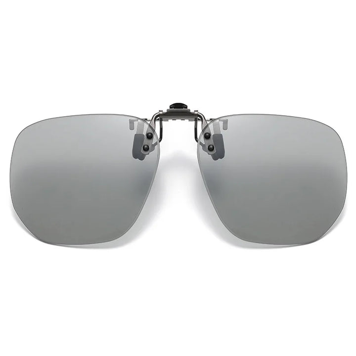 Vicky Unisex Rimless Round Tr 90 Alloy  Polarized Clip On Sunglasses V001 Clip On Sunglasses Vicky change color grey