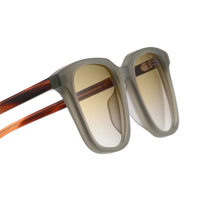 Black Mask Unisex Full Rim Square Acetate Gradient Sunglasses 9020 Full Rim Black Mask